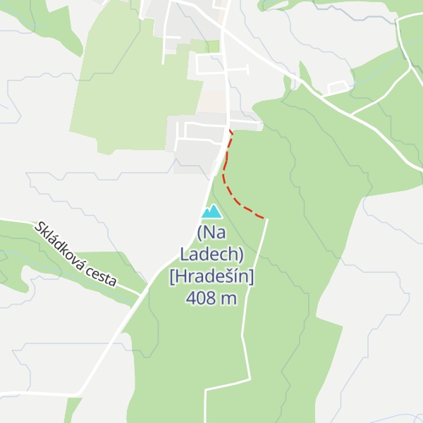 Map of (Na Ladech) [Hradešín]