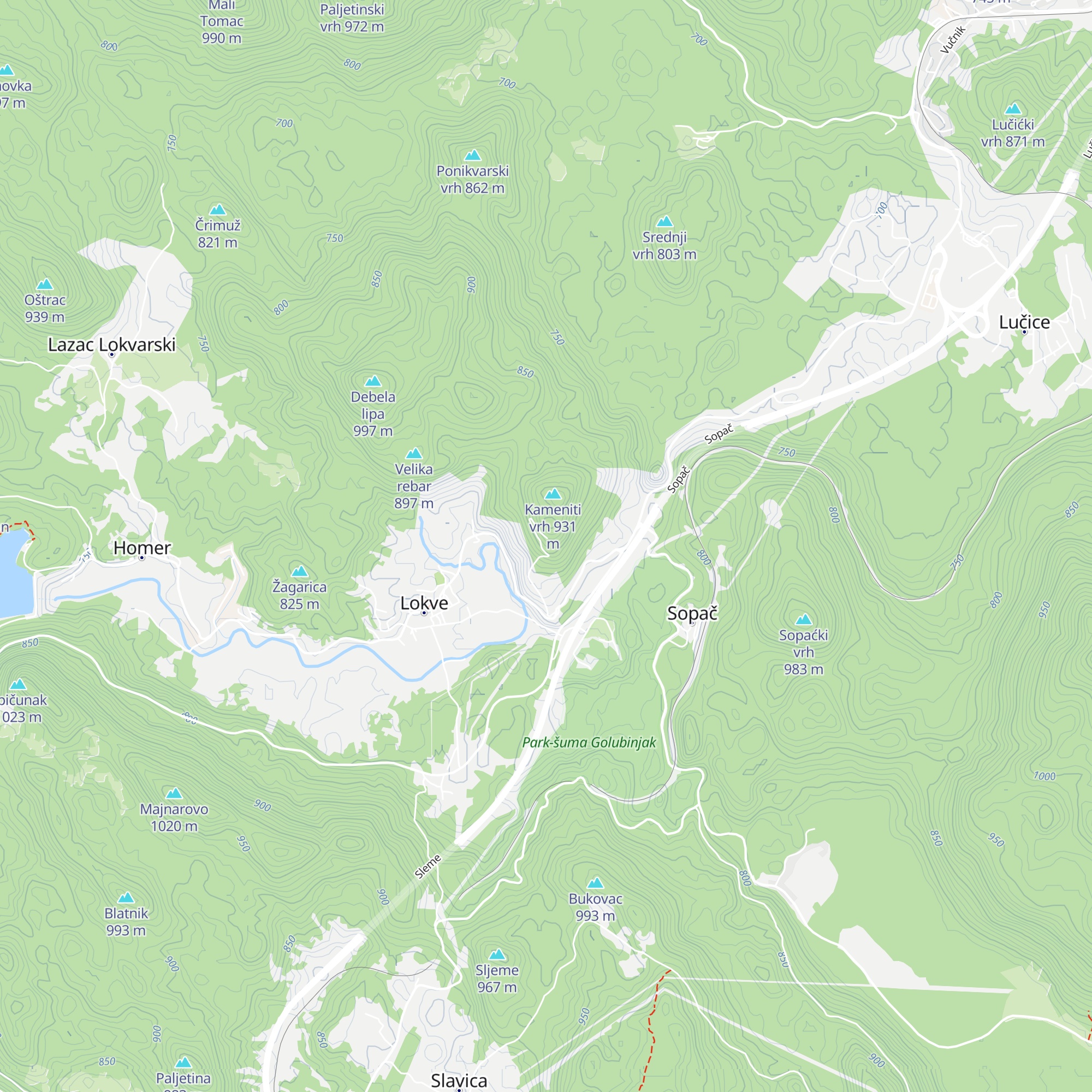 Vodosprema Lokvarka map