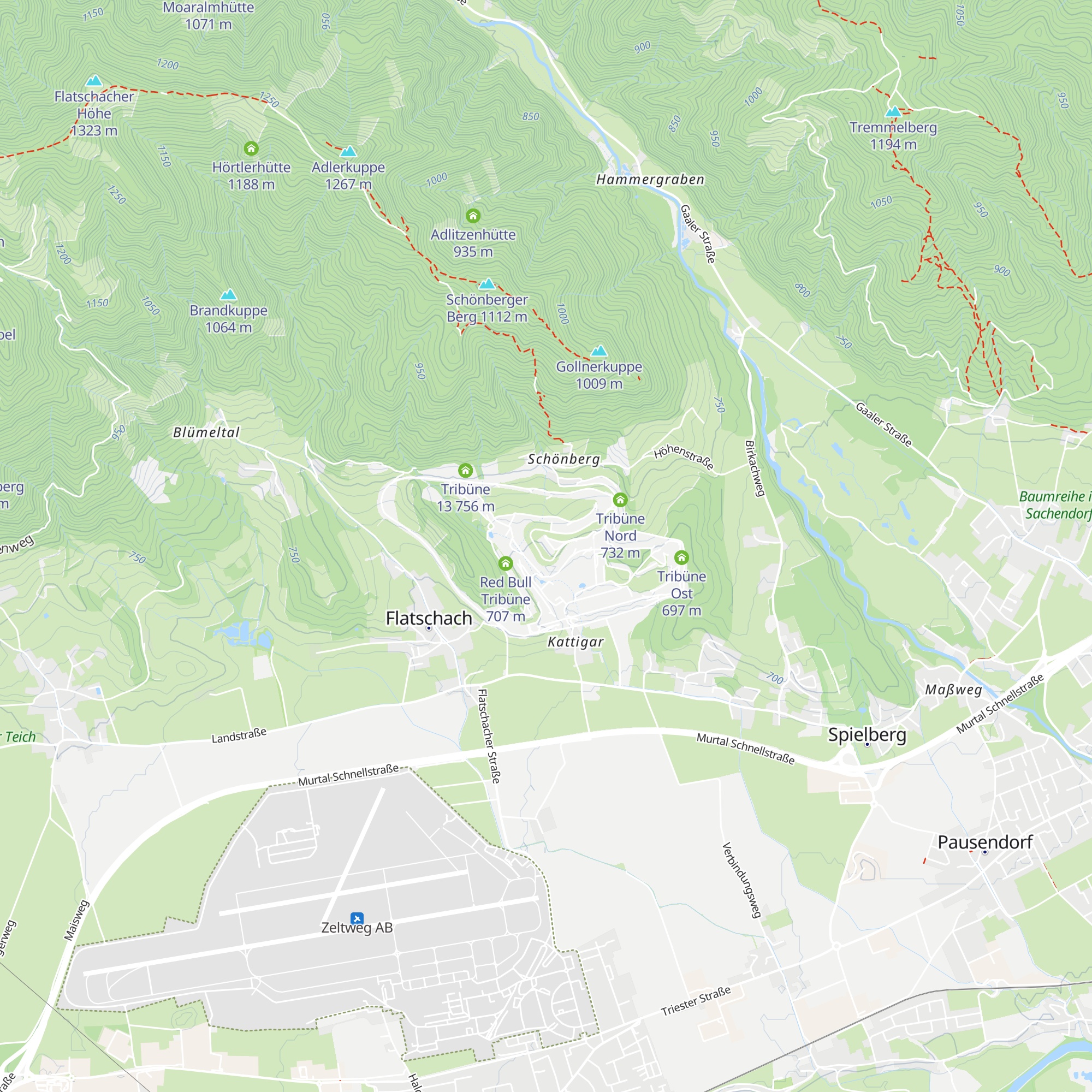 Tribüne Mitte map