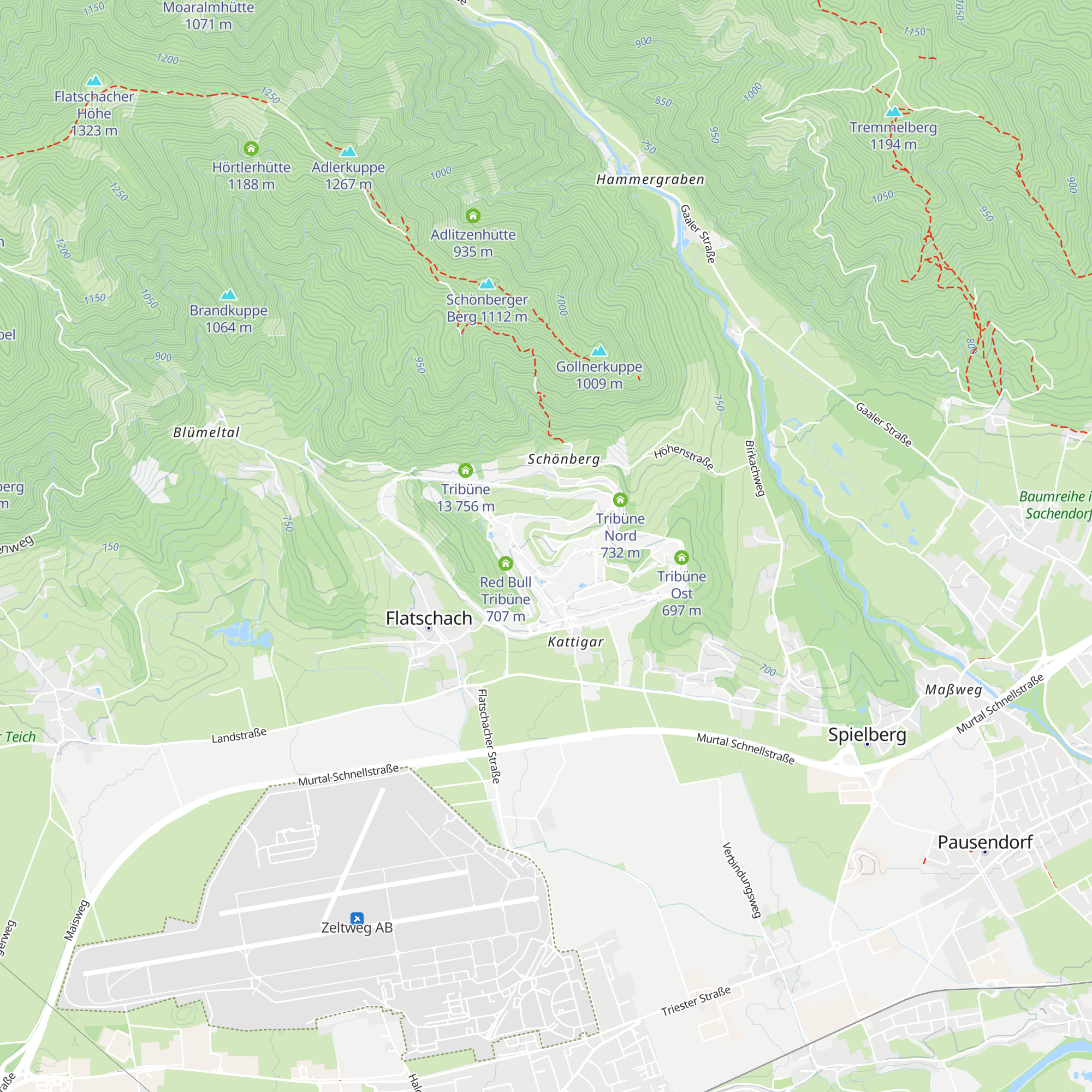 Tribüne Mitte map