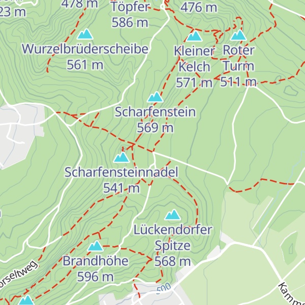 Map of Schutzhütte "Unter'm Scharfenstein"
