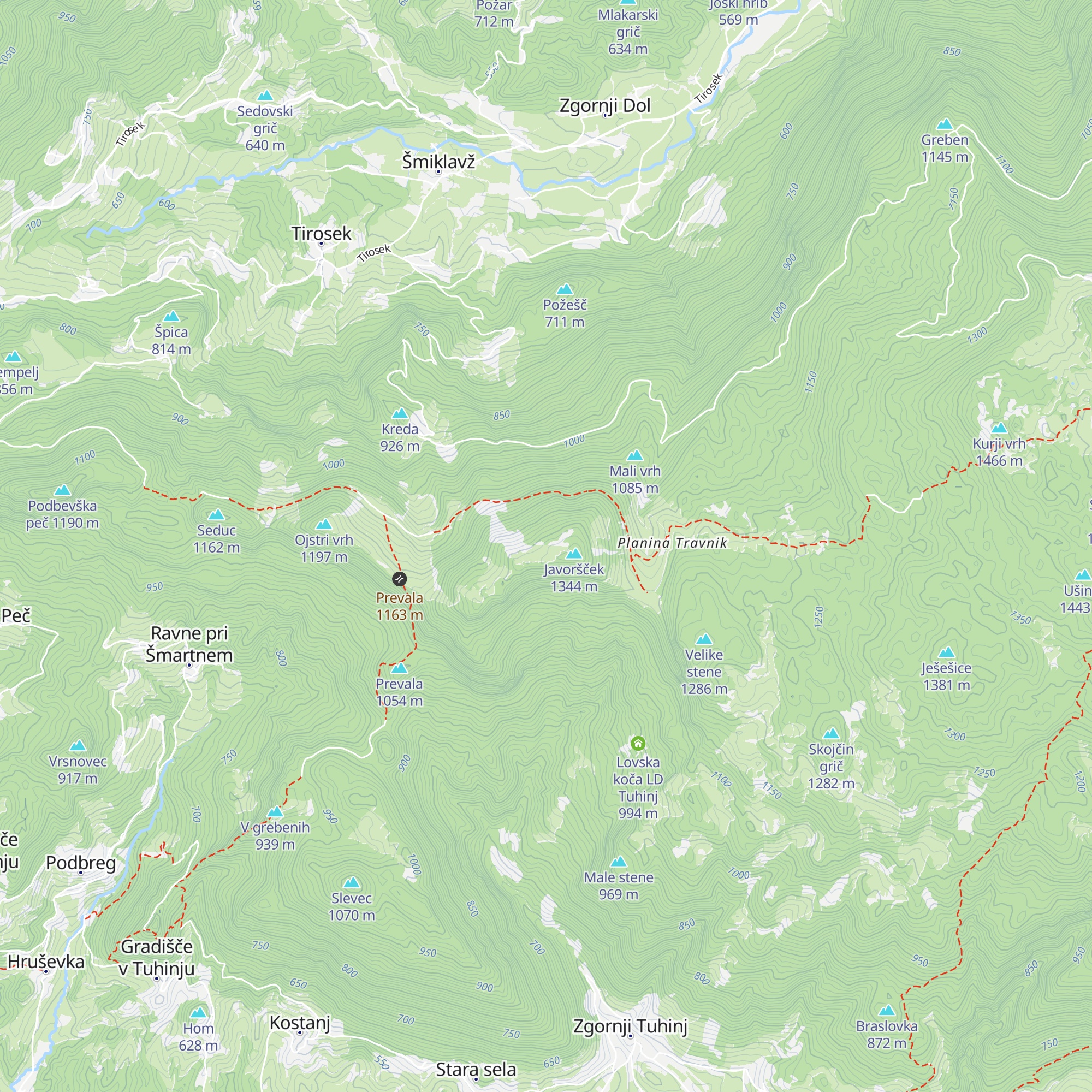 Bivak na Javoršku map
