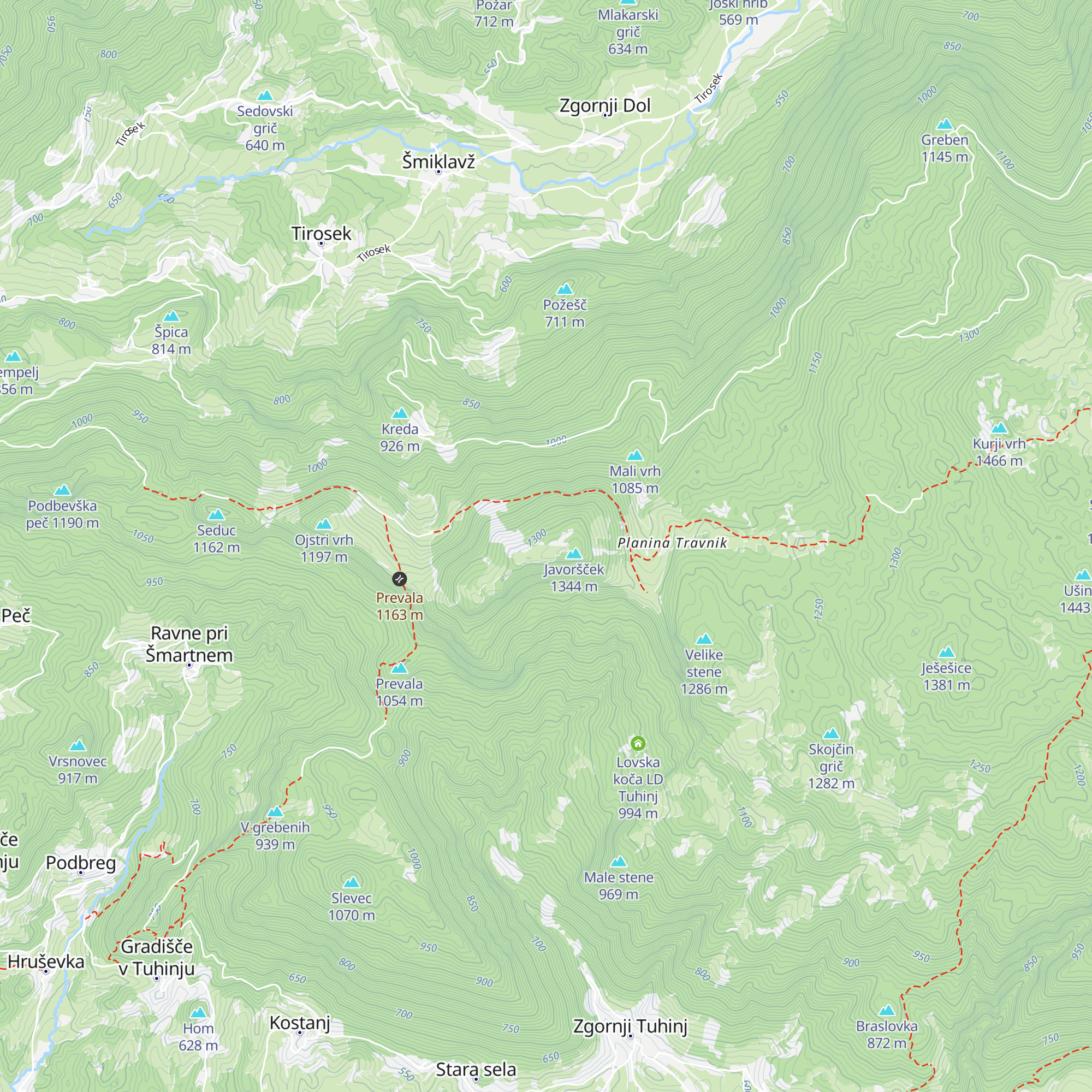 Bivak na Javoršku map