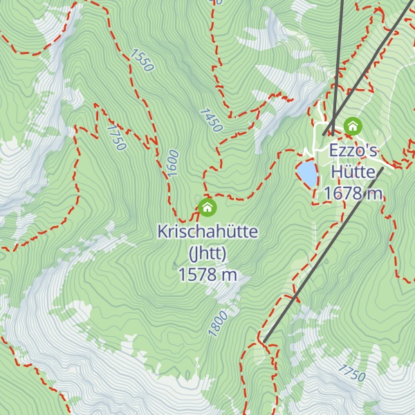 Map of Krischahütte (Jhtt)