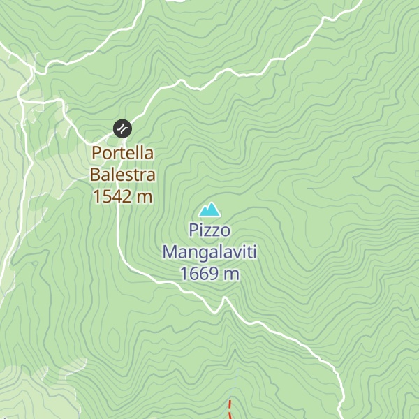 Map of Pizzo Mangalaviti