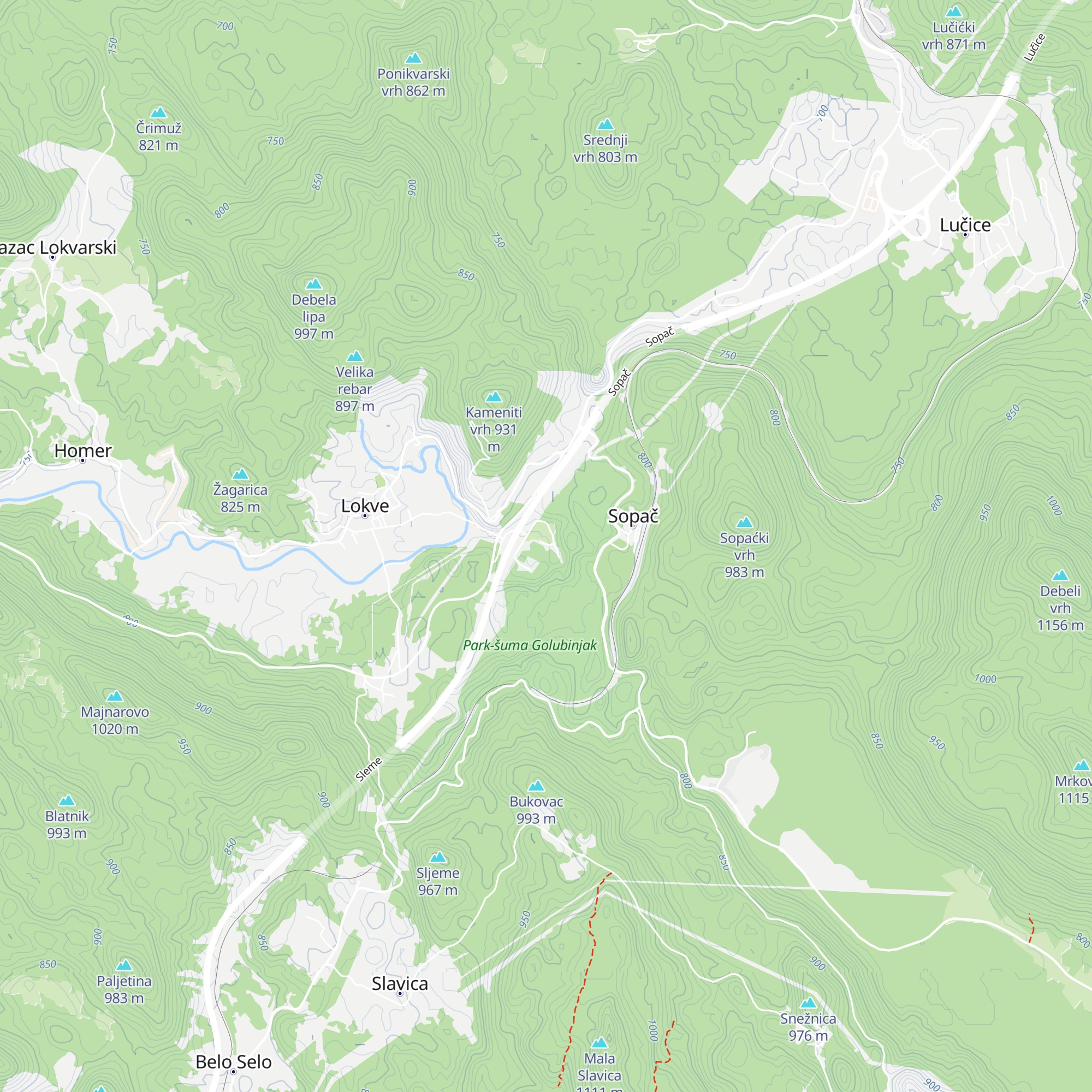 Golubinjak map
