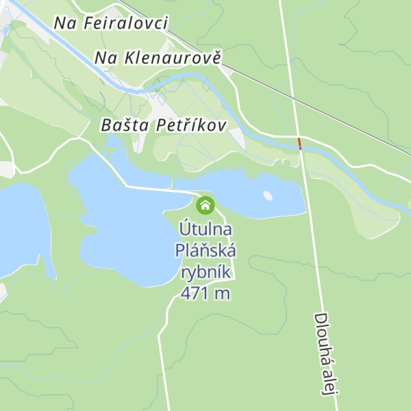 Map of Útulna Pláňská rybník