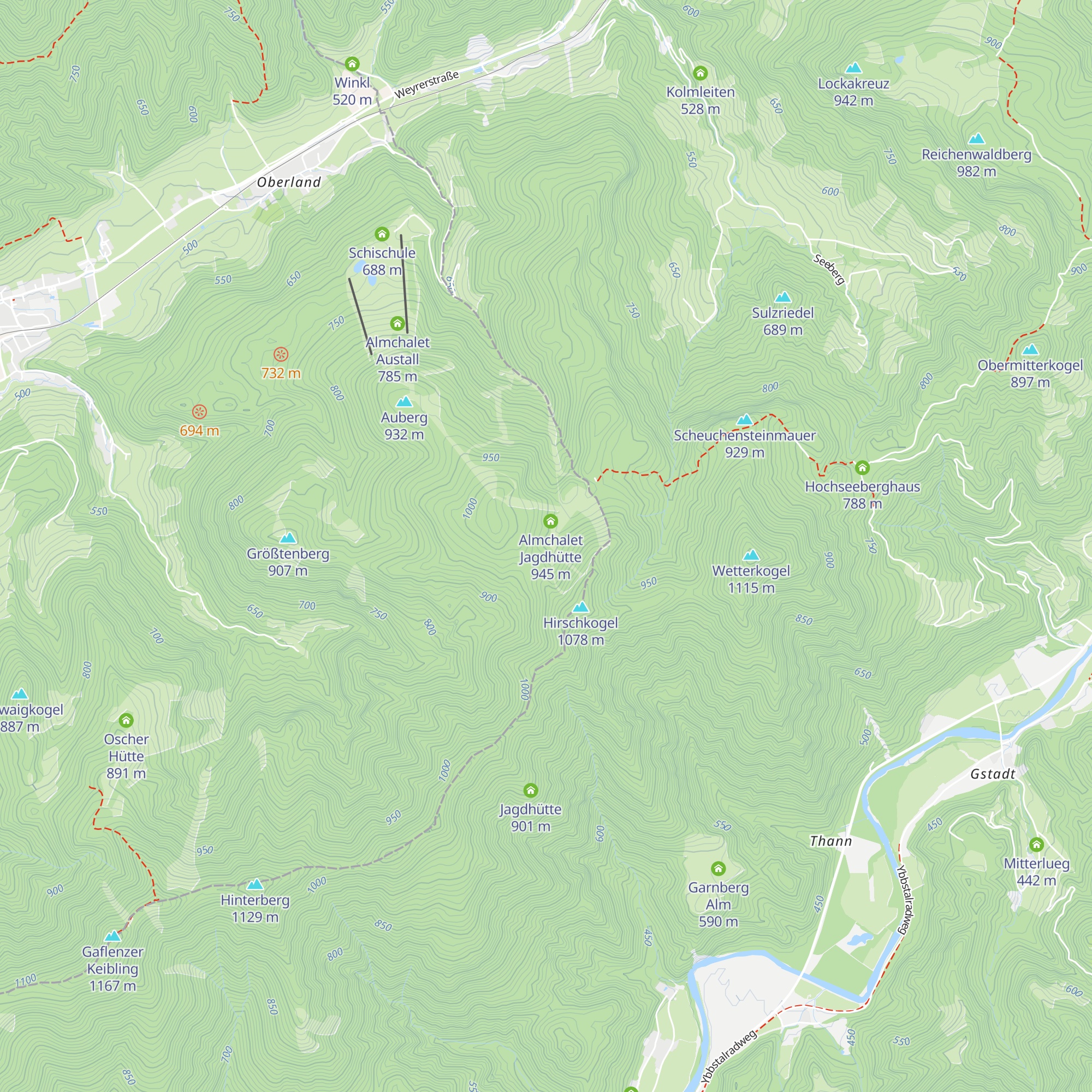 Almchalet Almhütte map