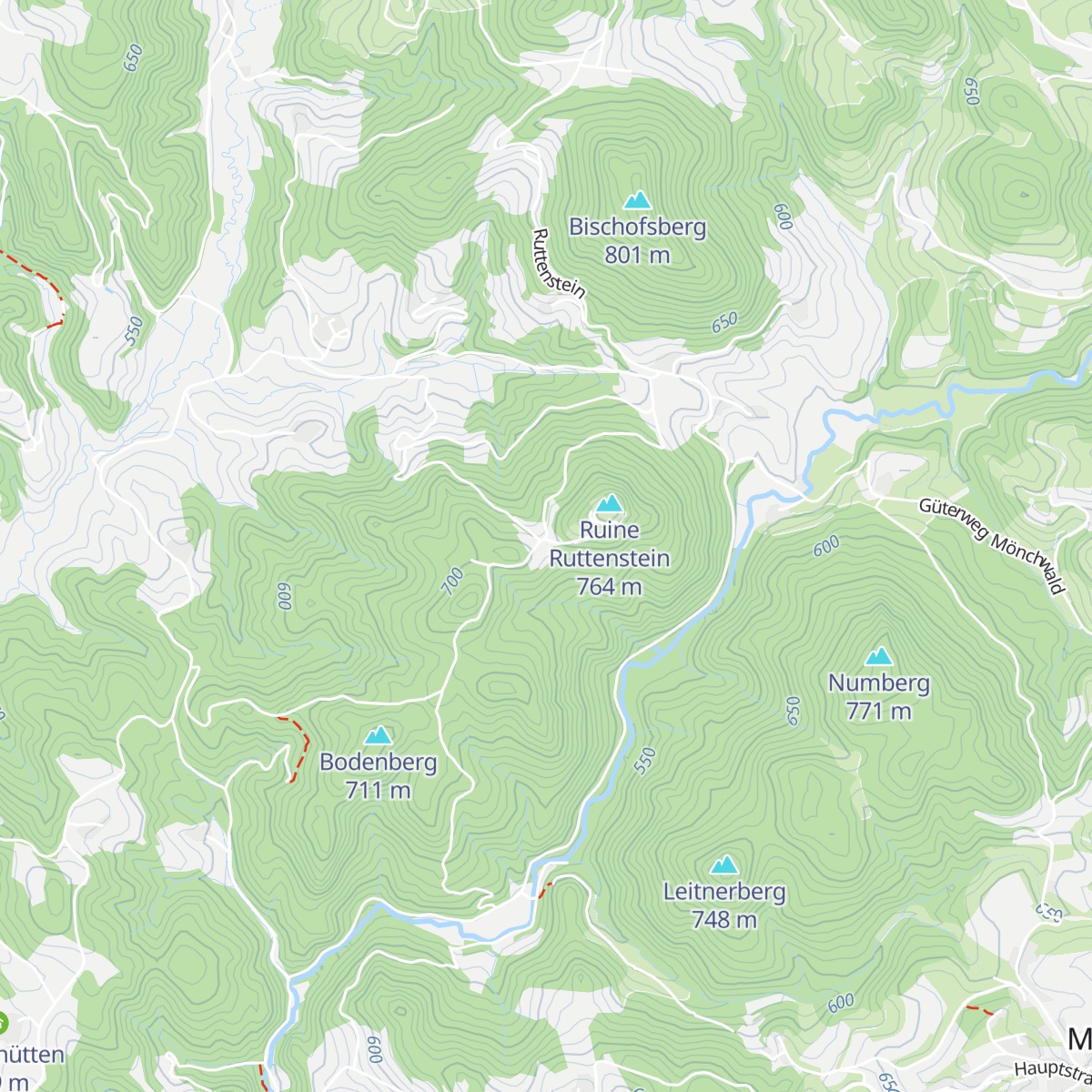 Schutzhütte Ruttenstein map
