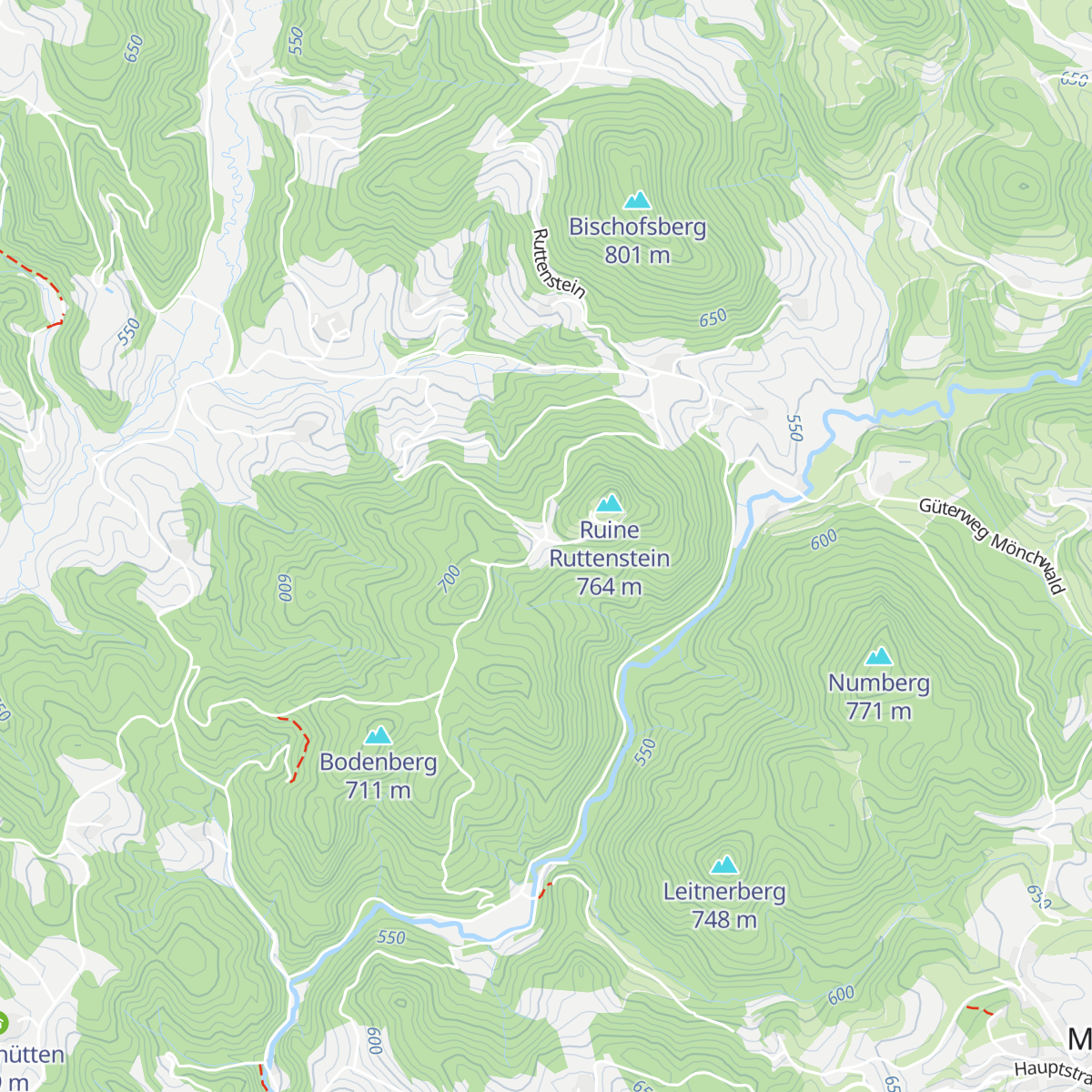 Schutzhütte Ruttenstein map