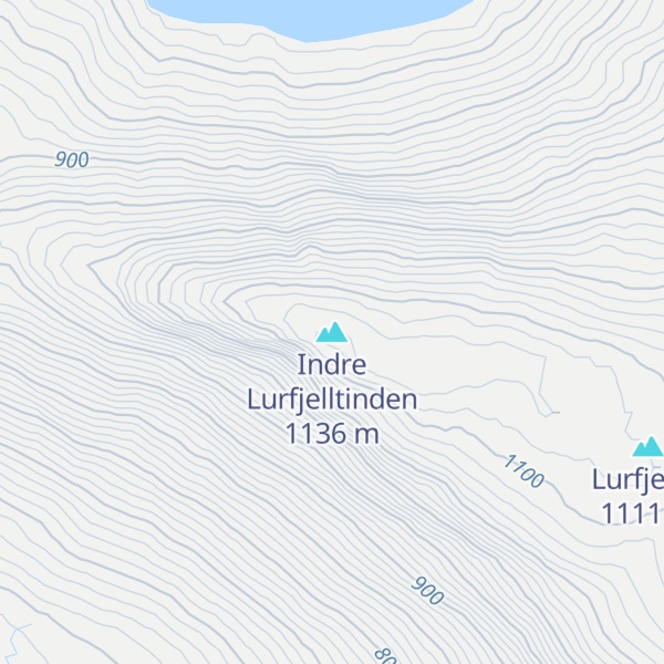 Map of Indre Lurfjelltinden