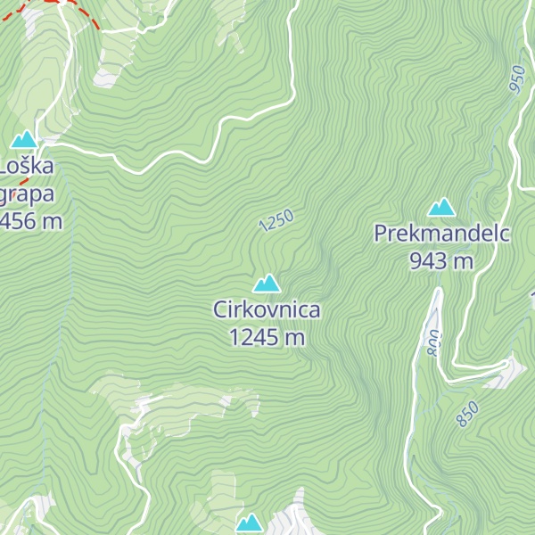 Map of Lovska koča (Cirkovnica)