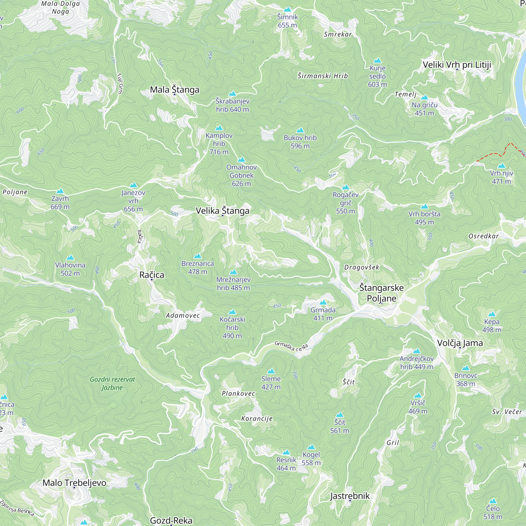 Izletniška kmetija na Hribčku map