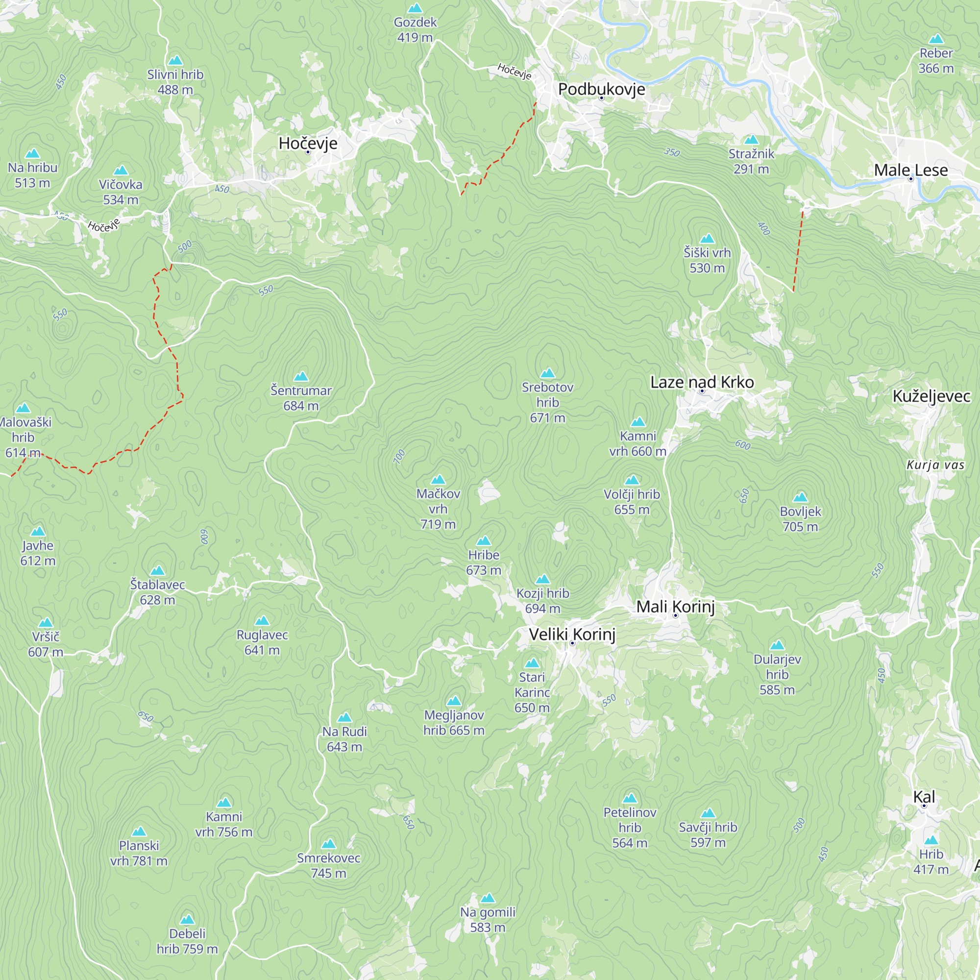 Lovska koča LD Krka map