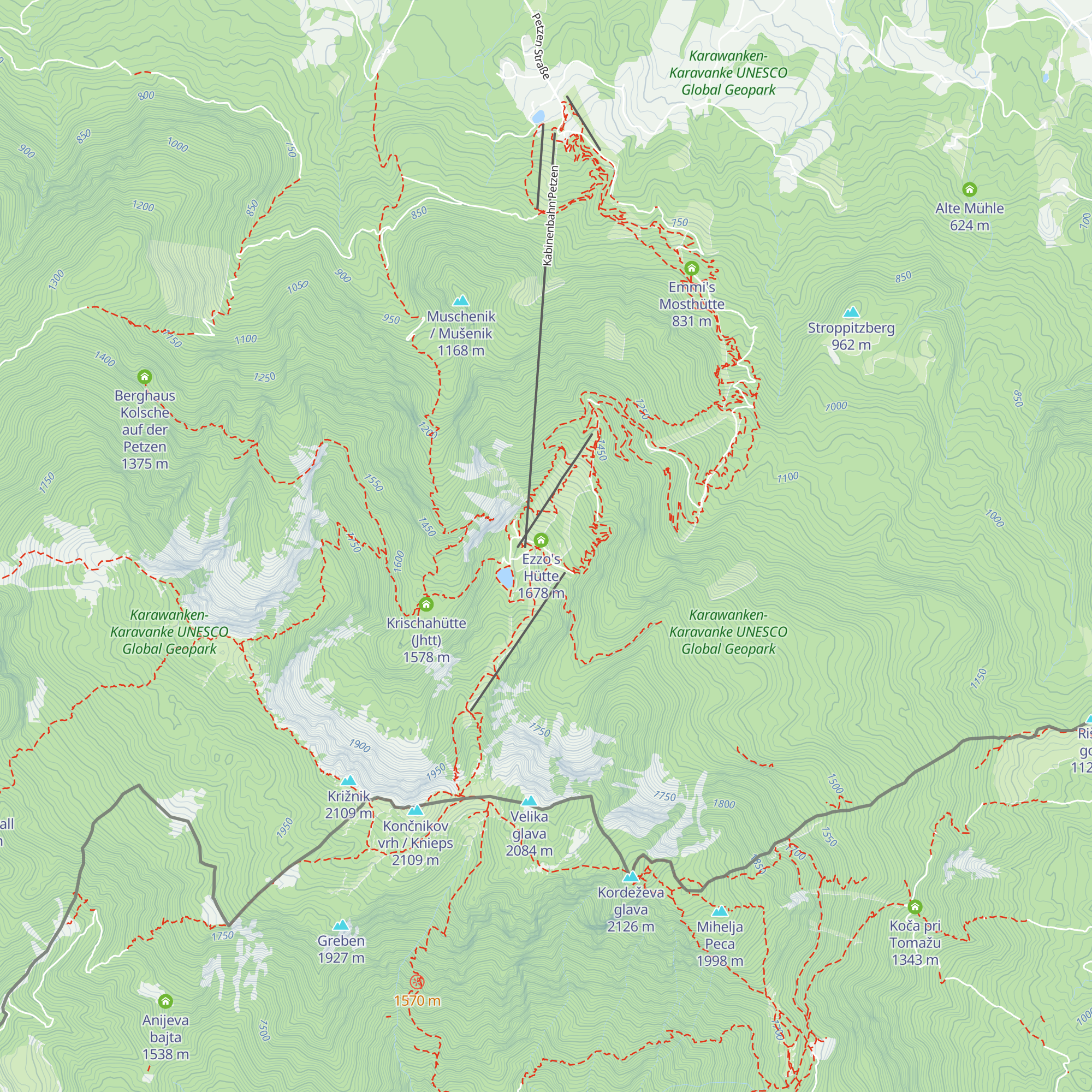 Berggasthof Siebenhütten map