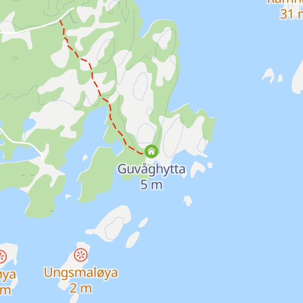 Map of Guvåghytta