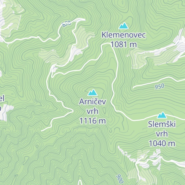 Map of Arničev vrh