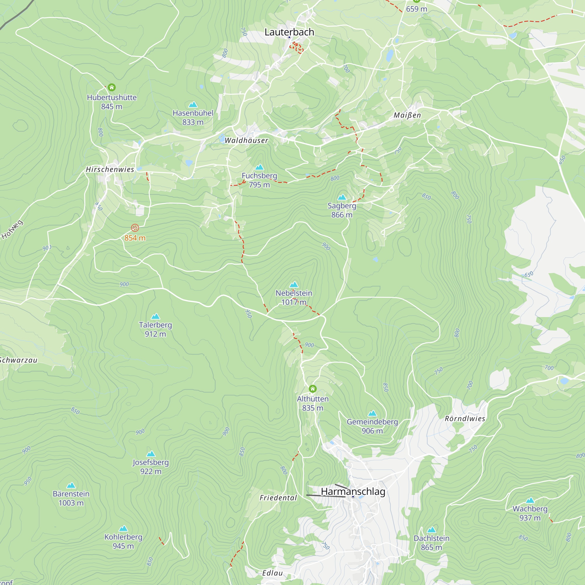 Nebelsteinhütte map
