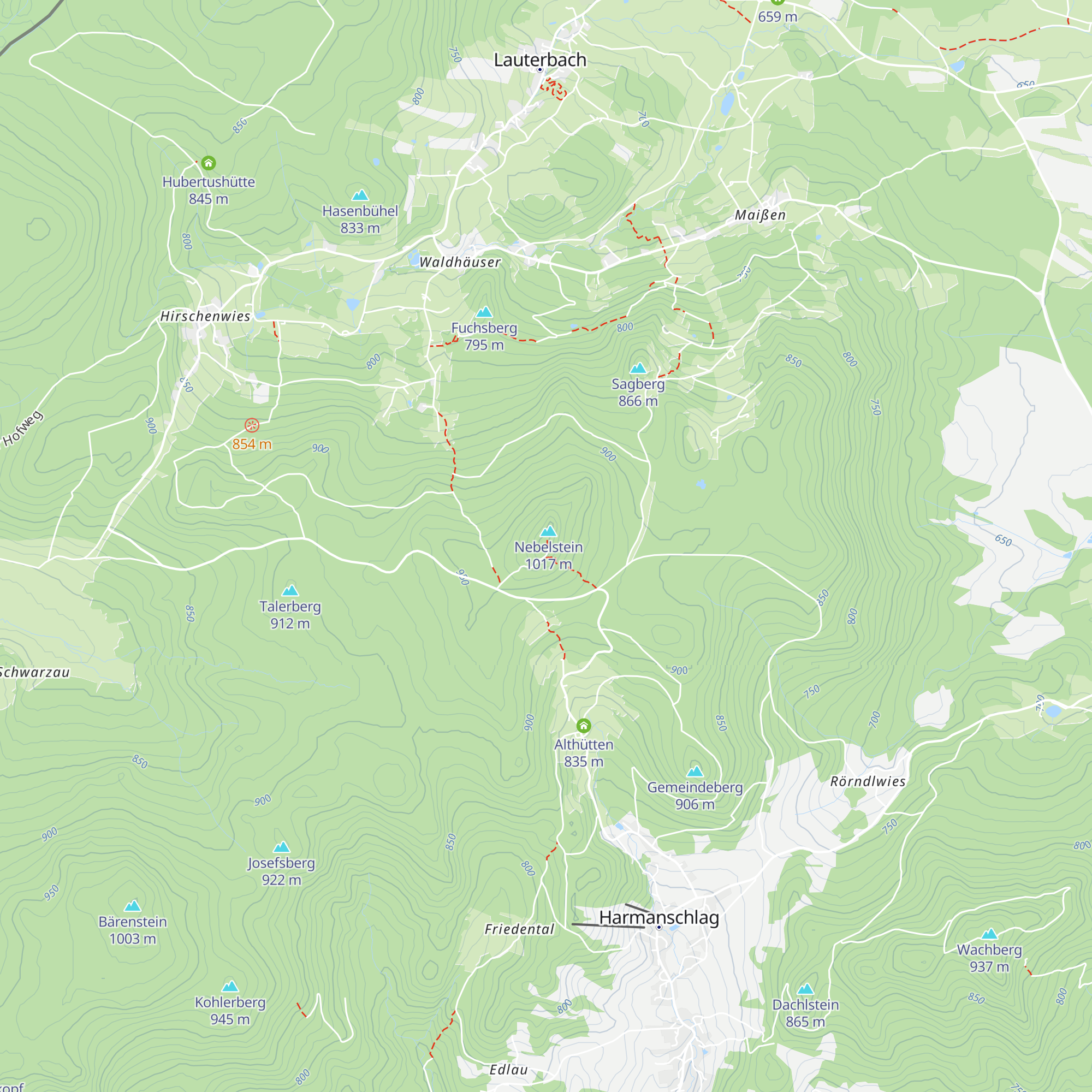 Nebelsteinhütte map