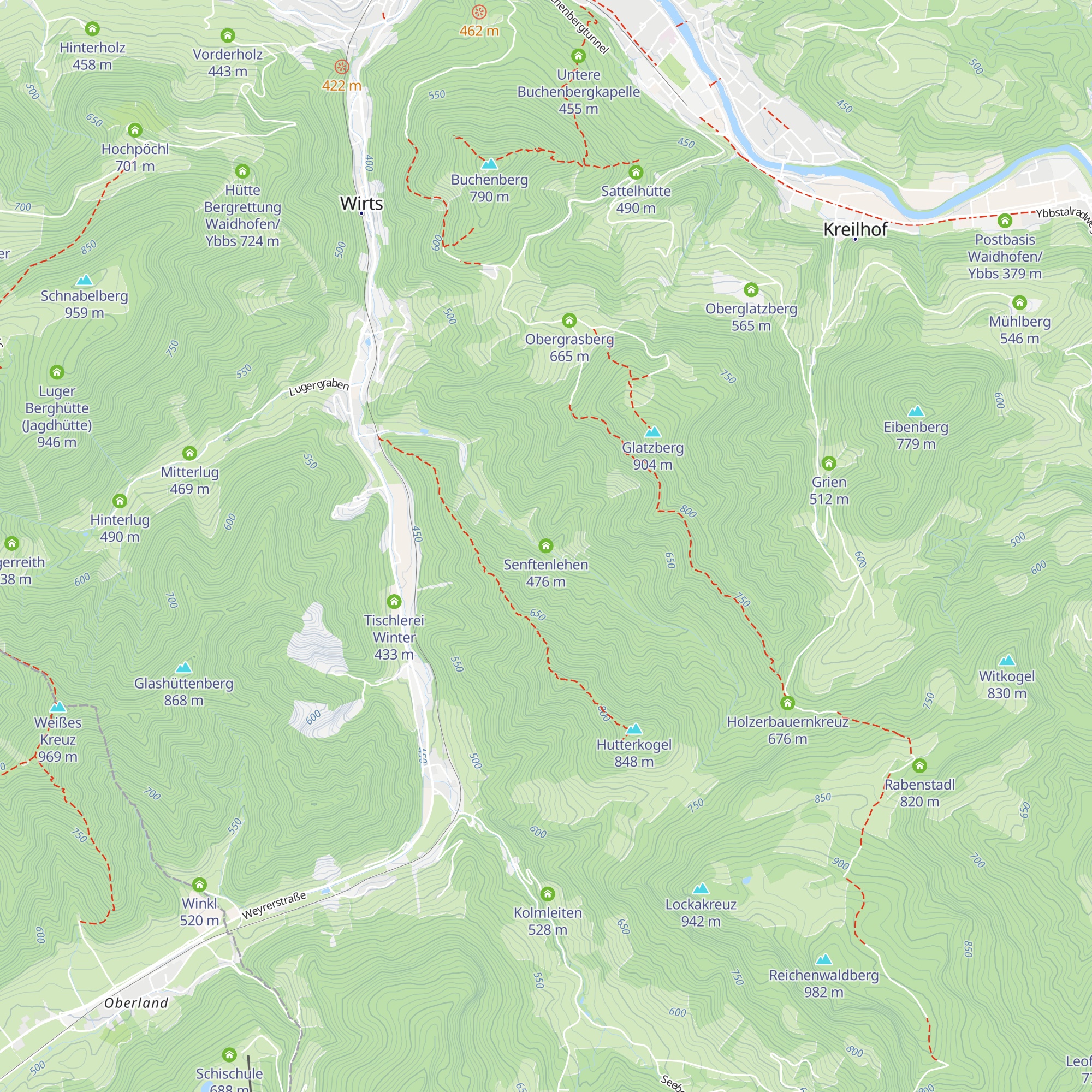 Senftenlehen map