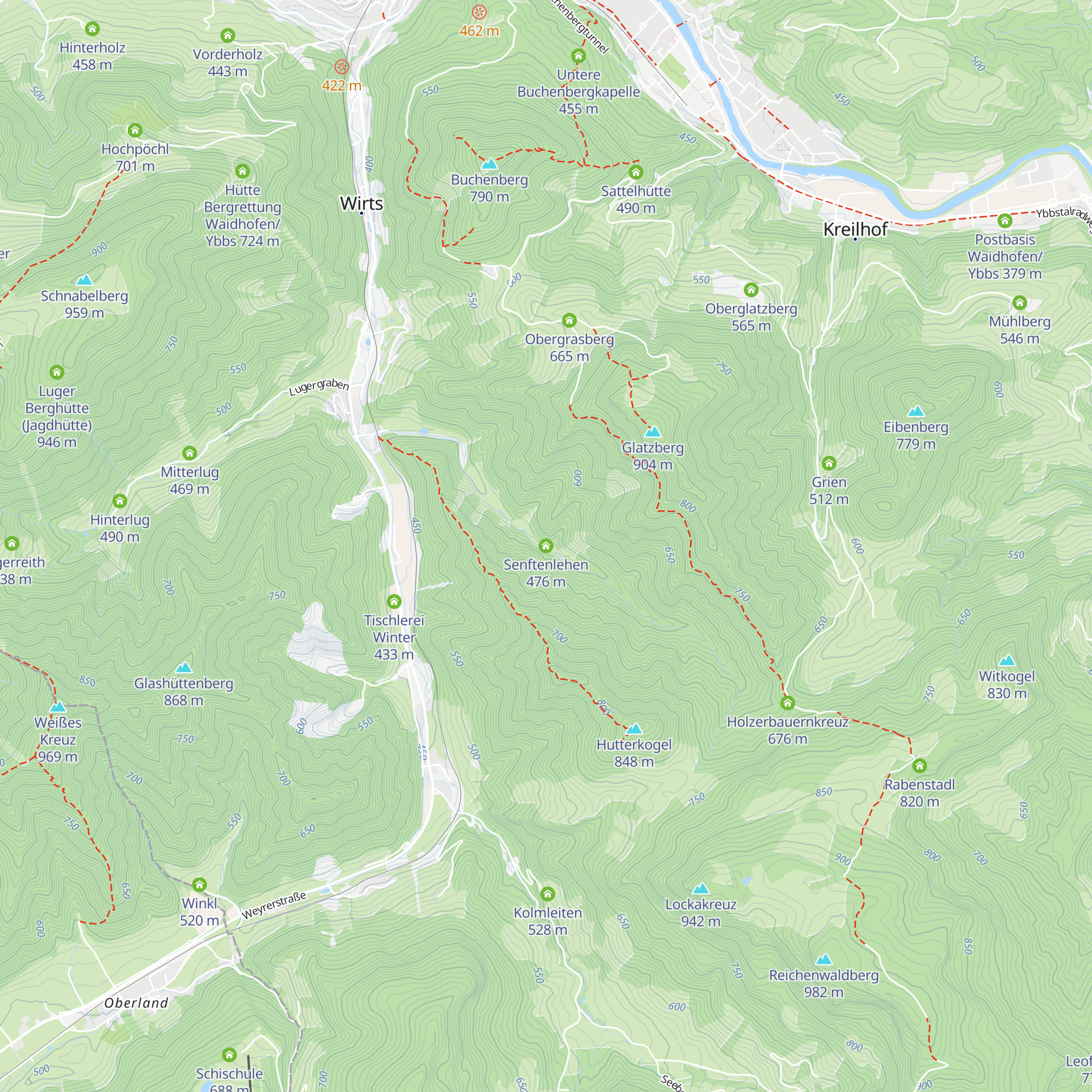 Senftenlehen map