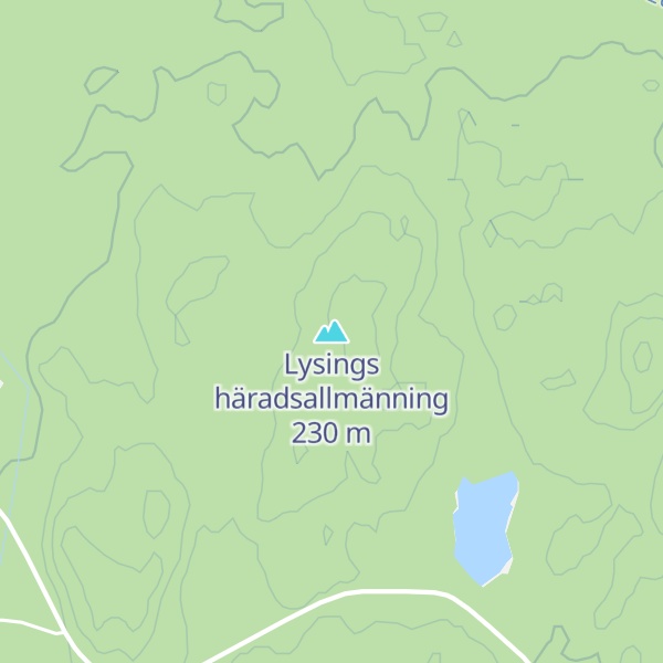 Map of Lysings häradsallmänning