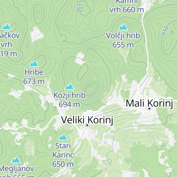 Map of Ciganov vrh