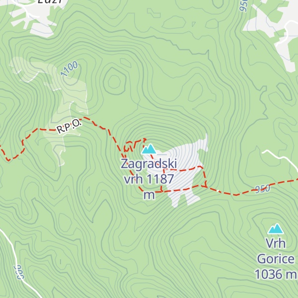 Map of Zagradski vrh