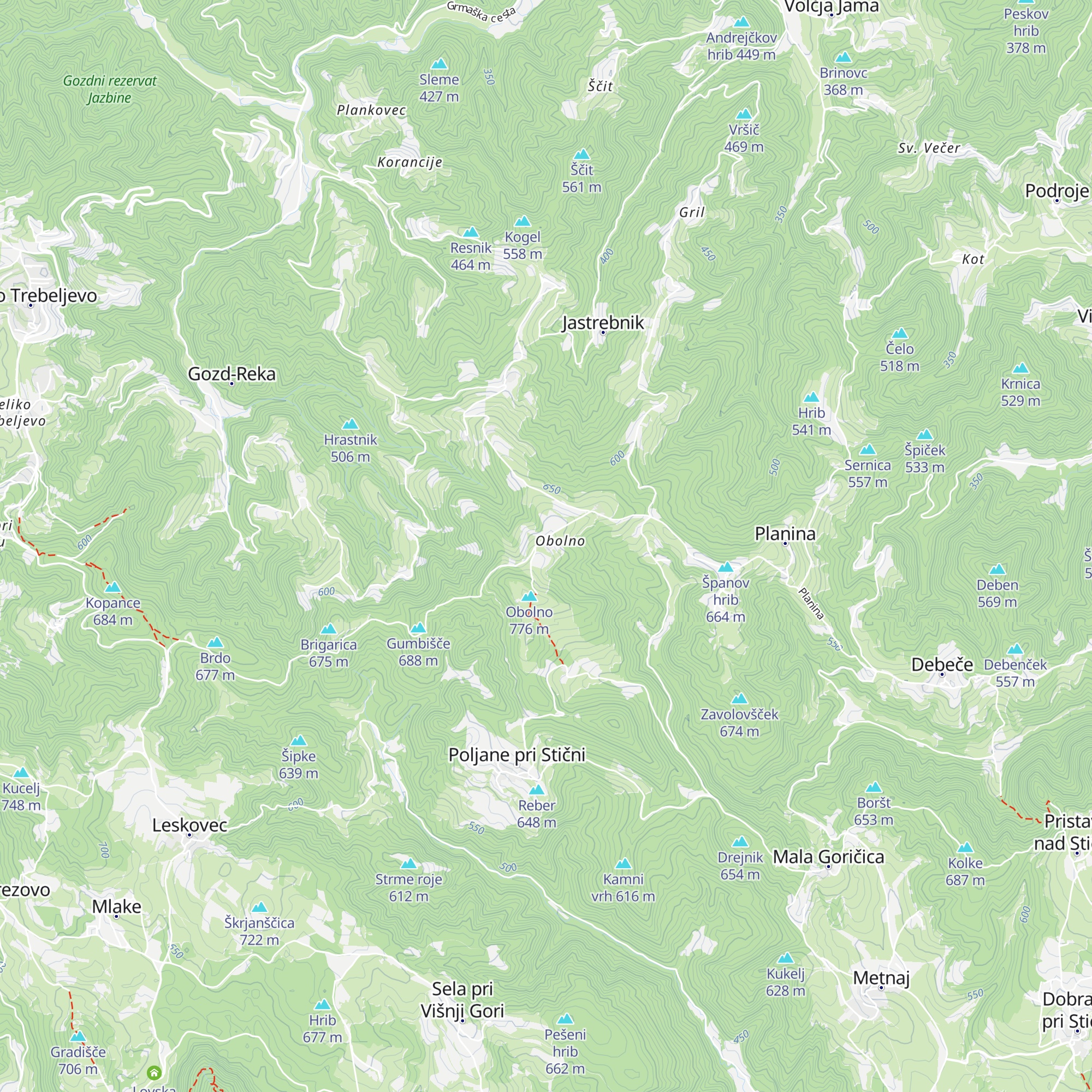 Kmečki turizem Obolno map