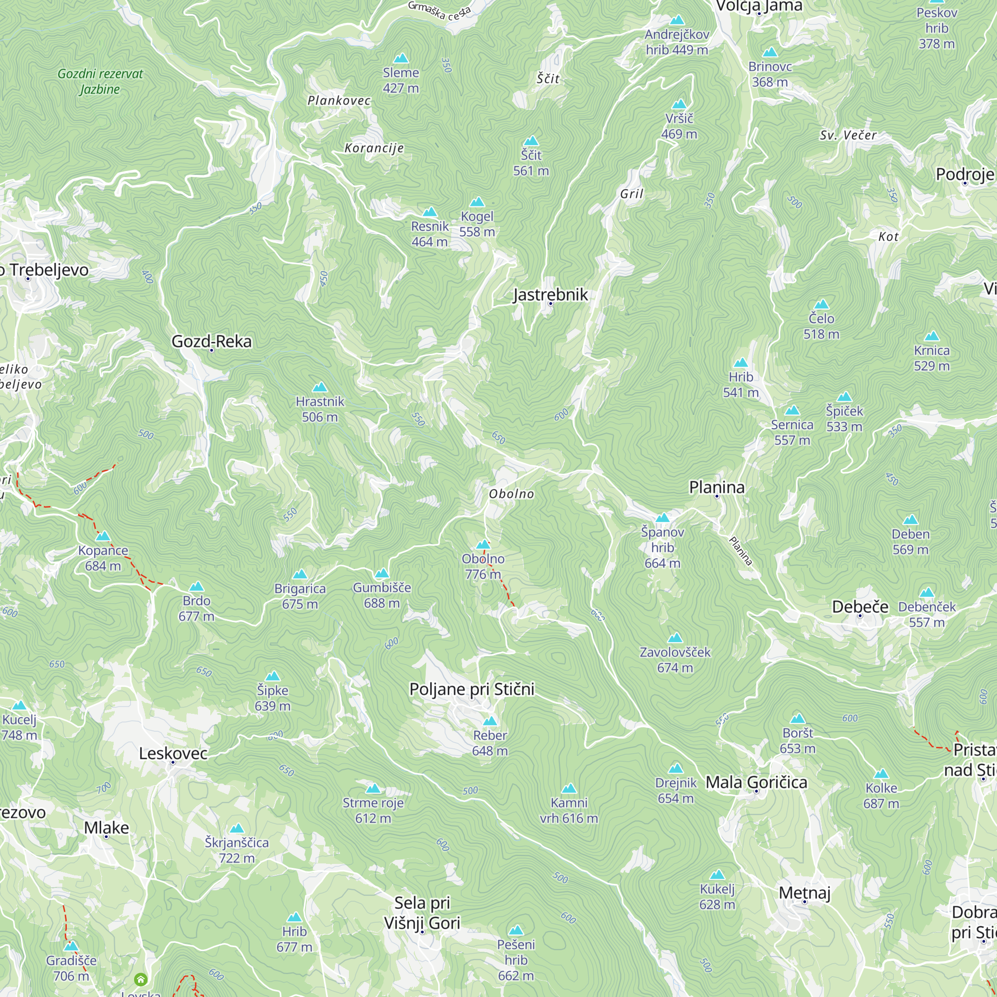 Kmečki turizem Obolno map