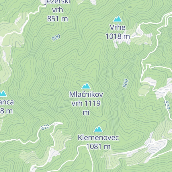 Map of Mlačnikov vrh