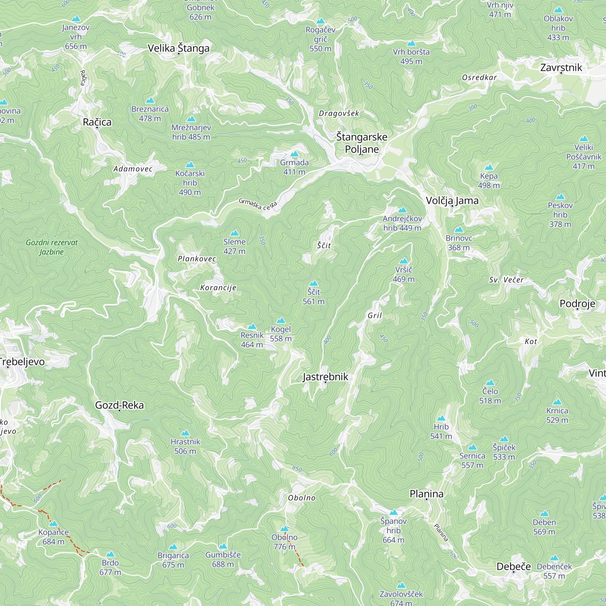 Lovska koča map