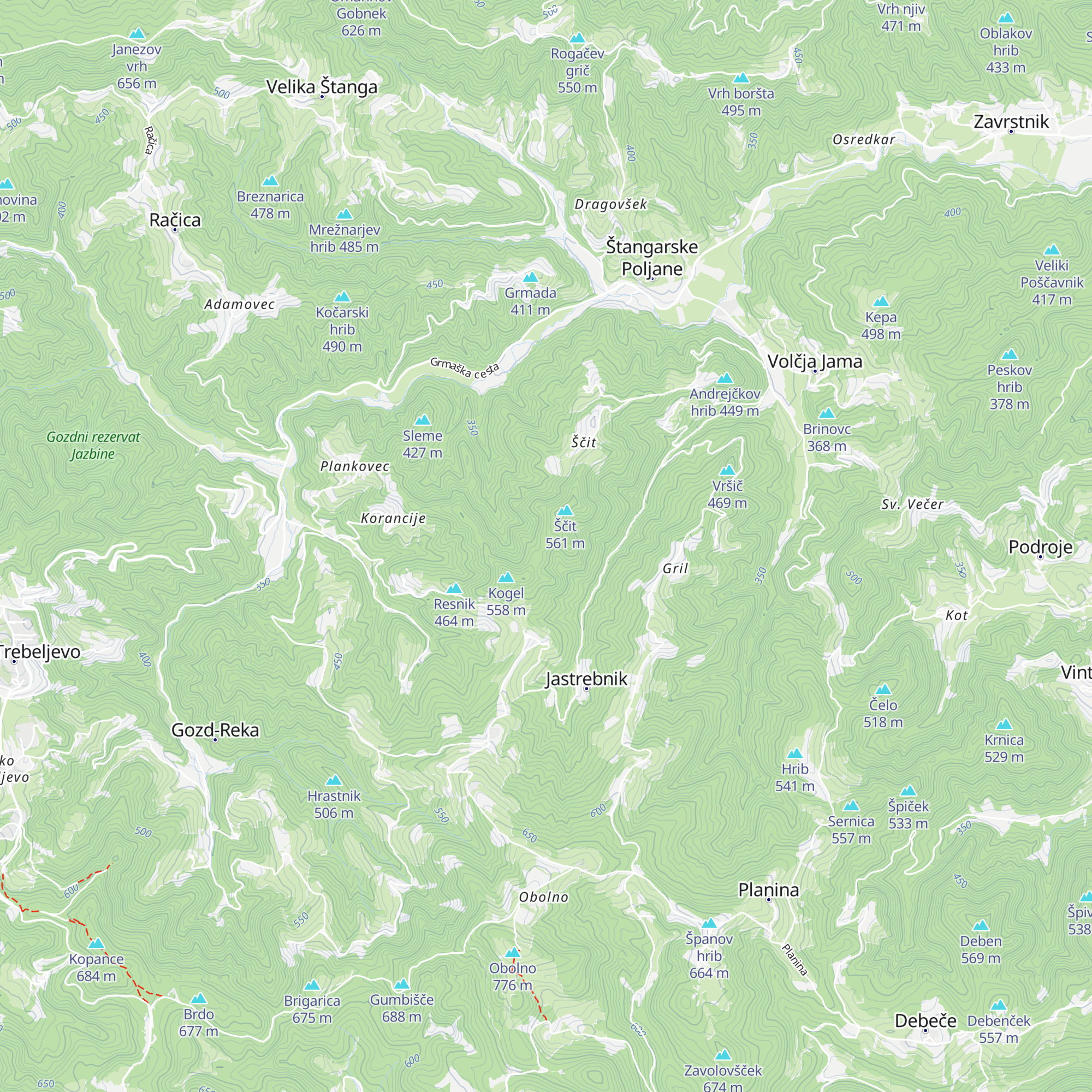Lovska koča map