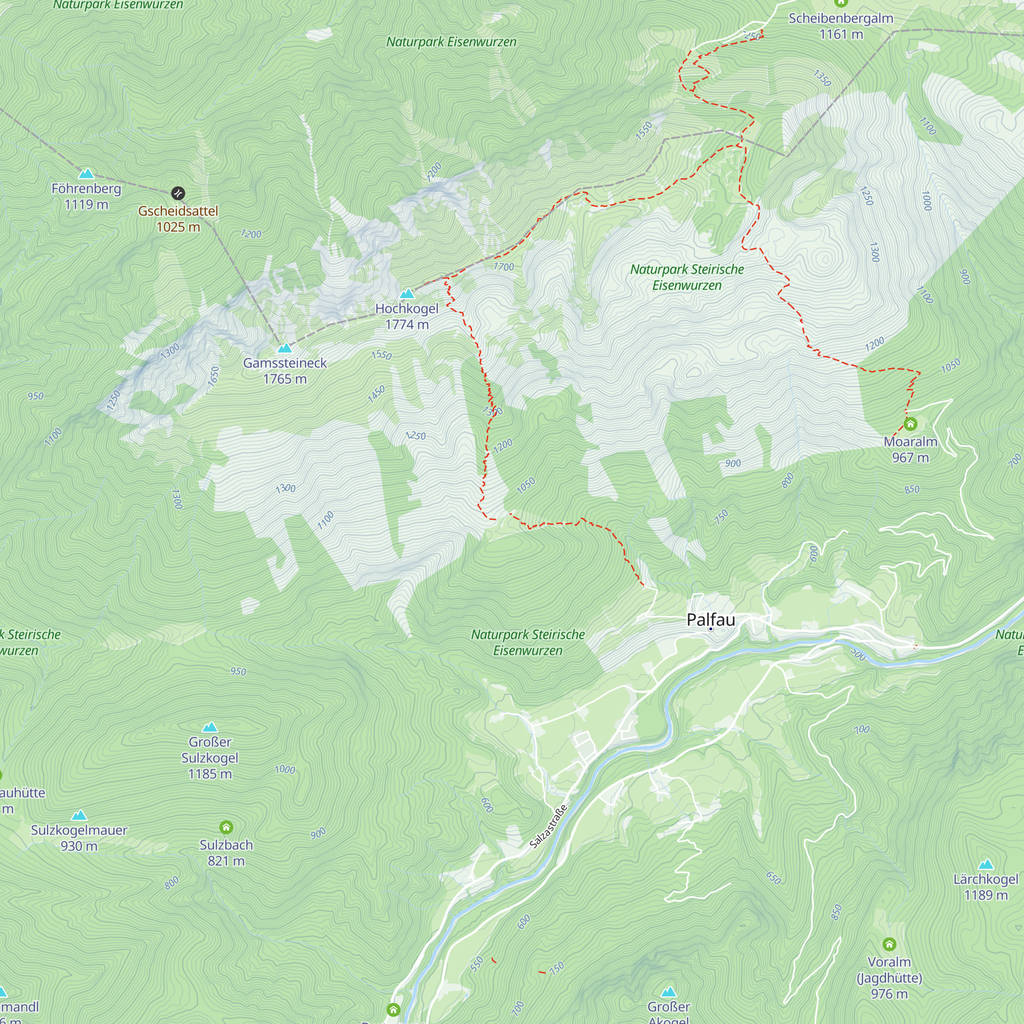 Bergbauern - Lackneralmhütte map
