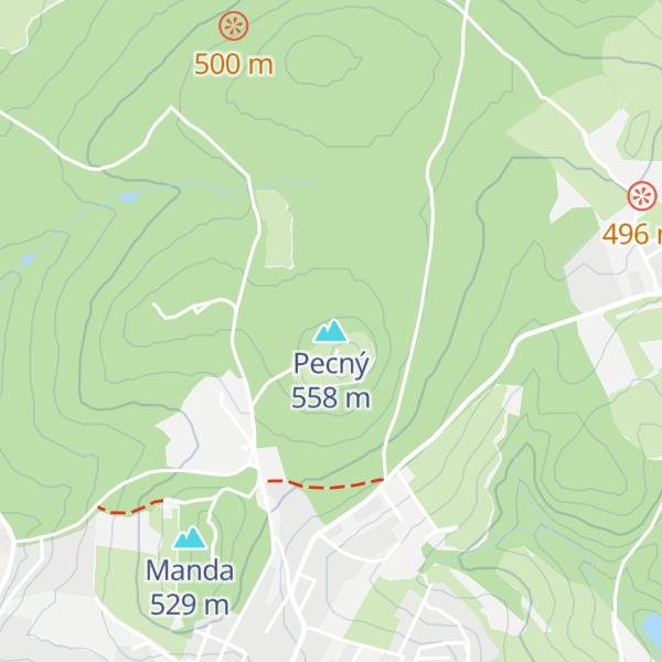 Map of Pecný