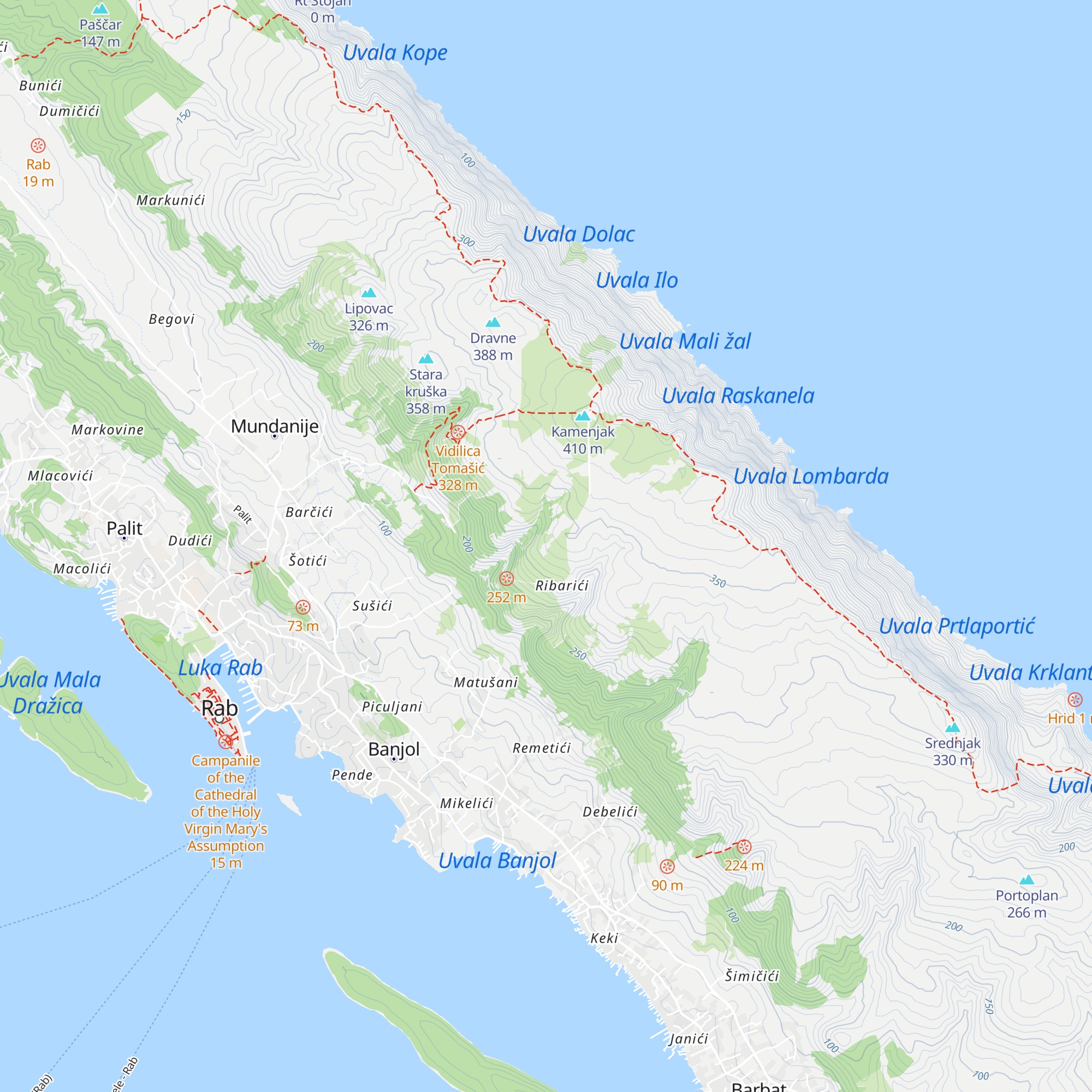 Restaurant Kamenjak map