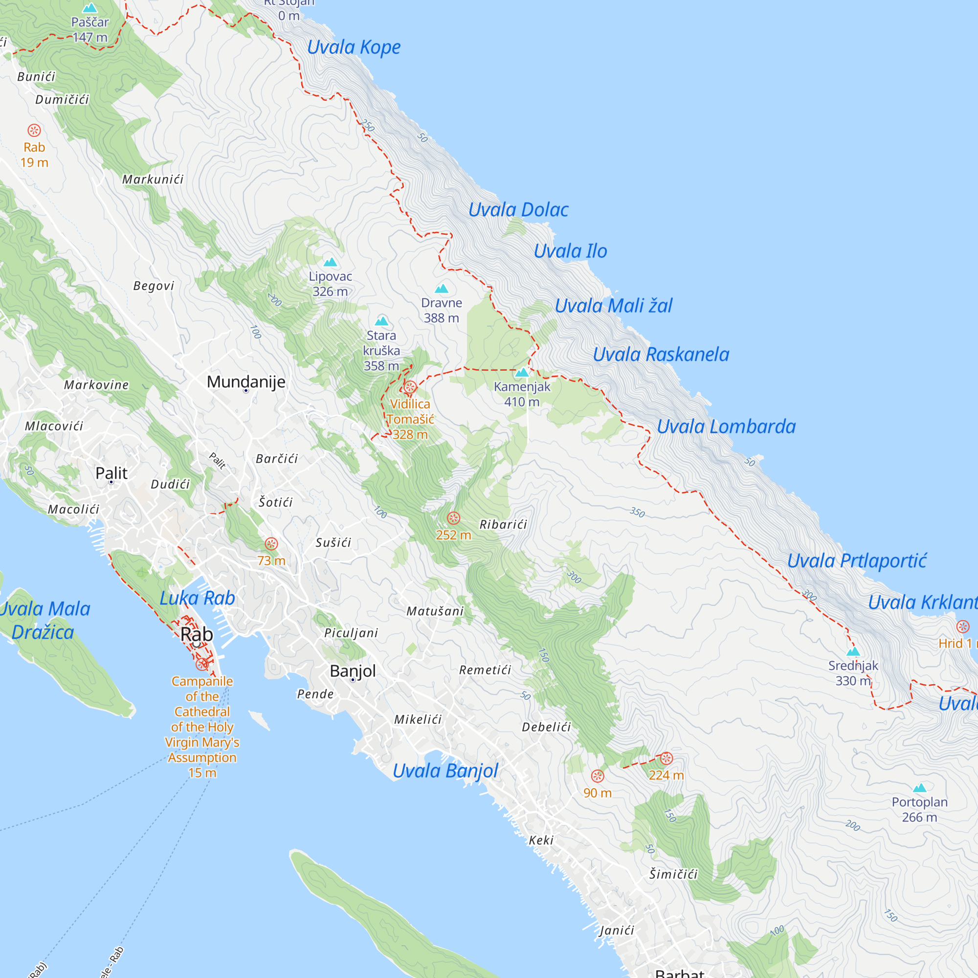 Restaurant Kamenjak map