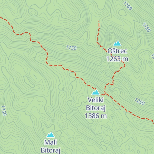 Map of Sklonište Bitorajka