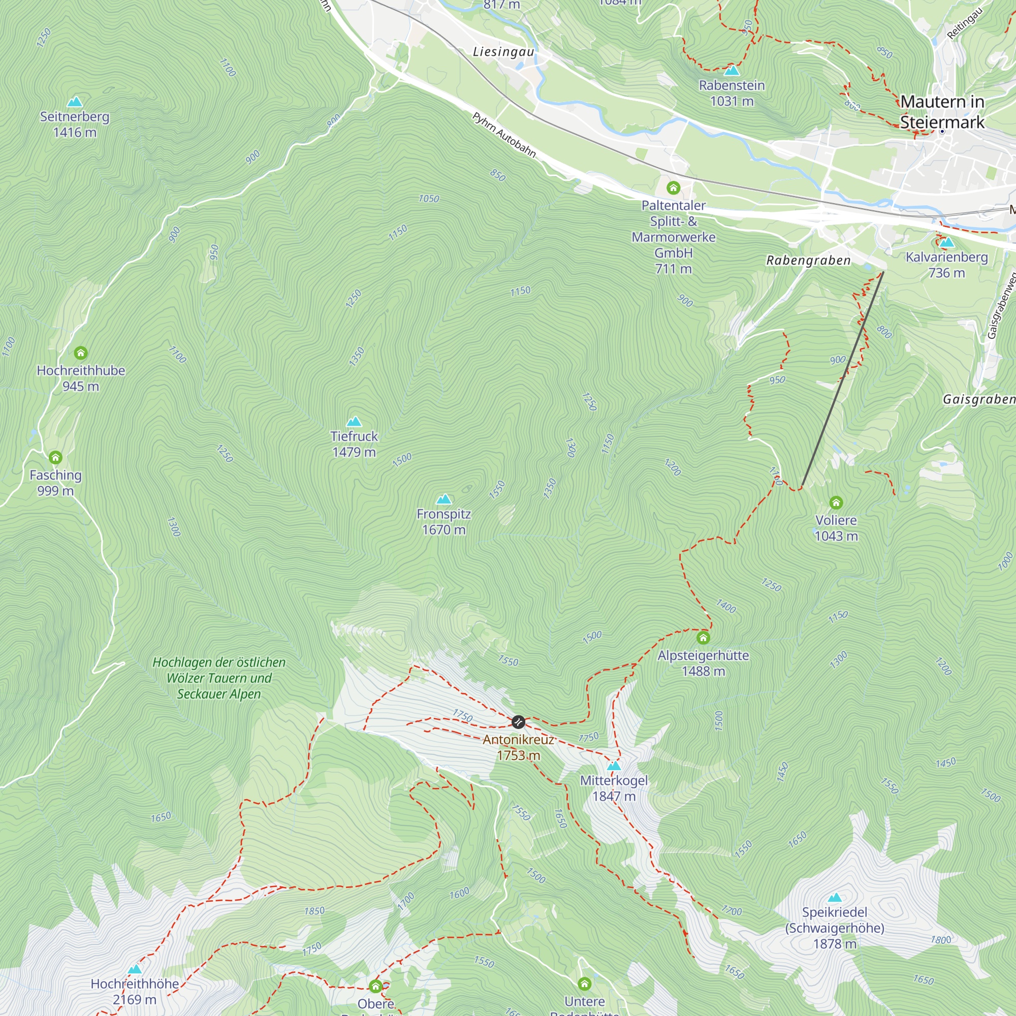 Wohlsbacherhütte map