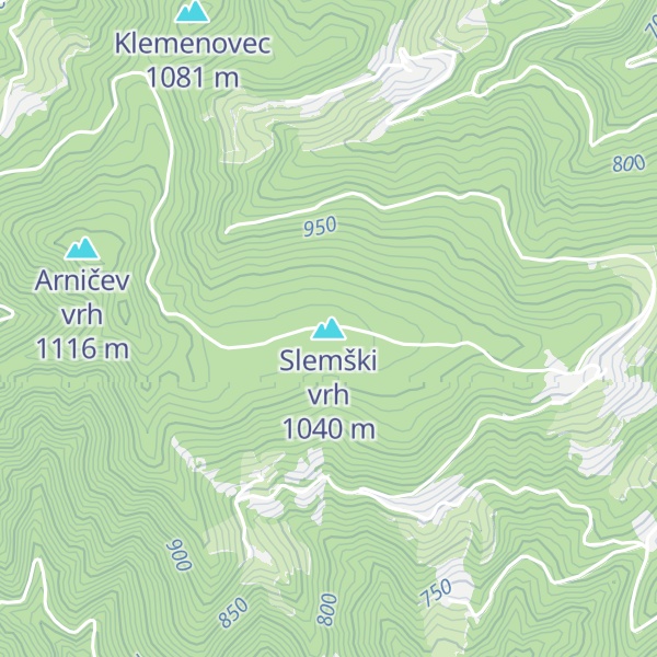 Map of Slemški vrh