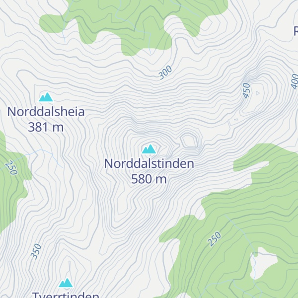 Map of Norddalstinden