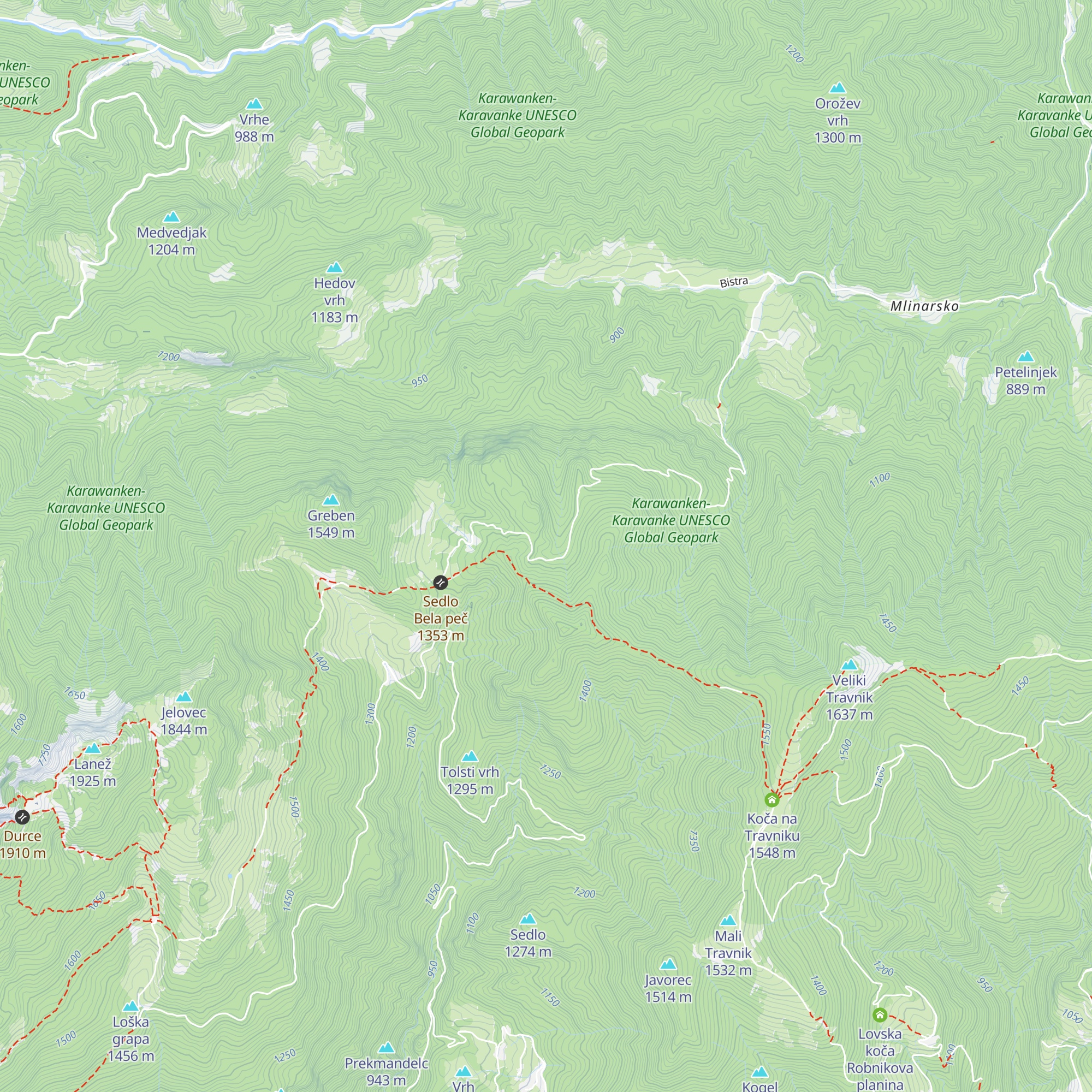 Lovska koča map
