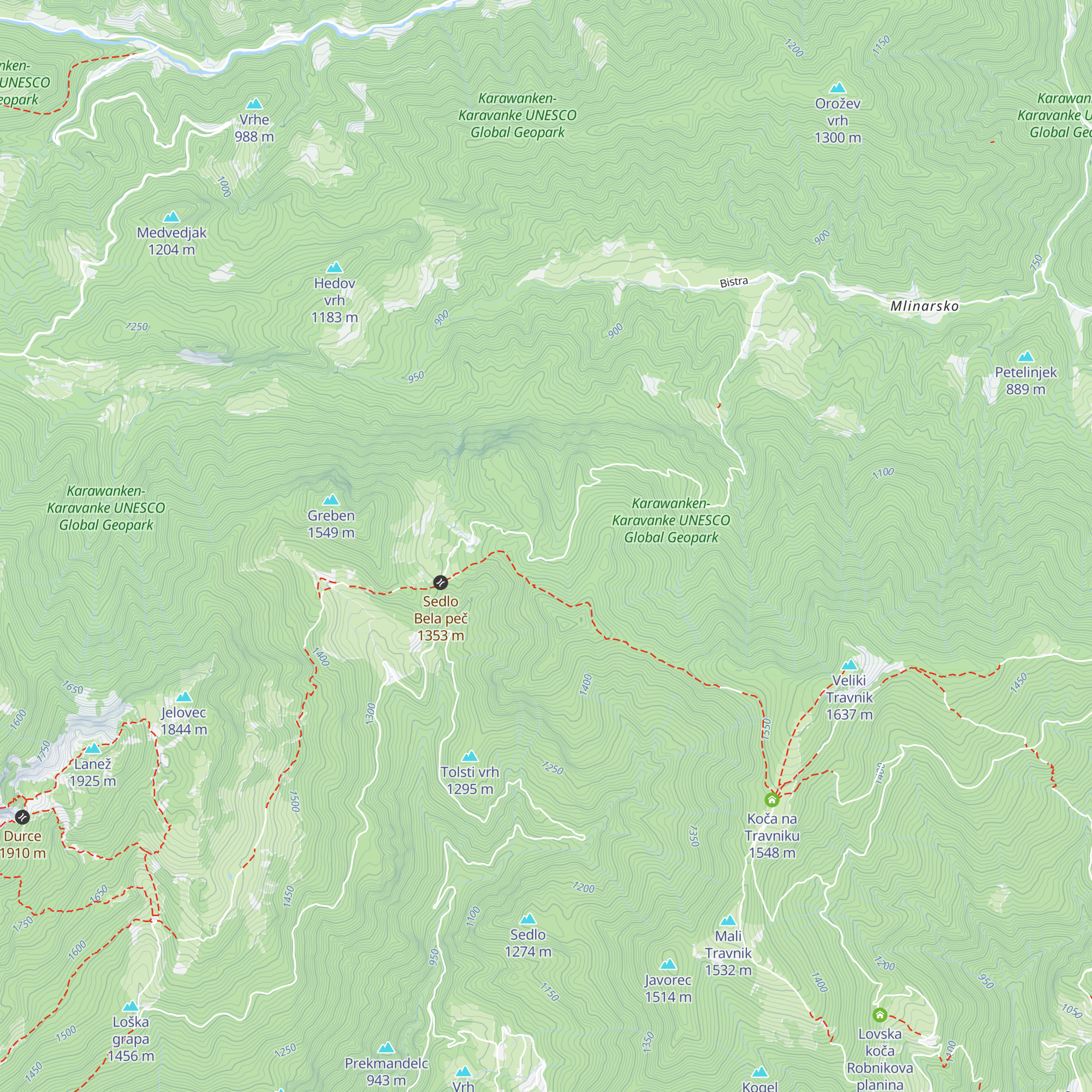 Lovska koča map