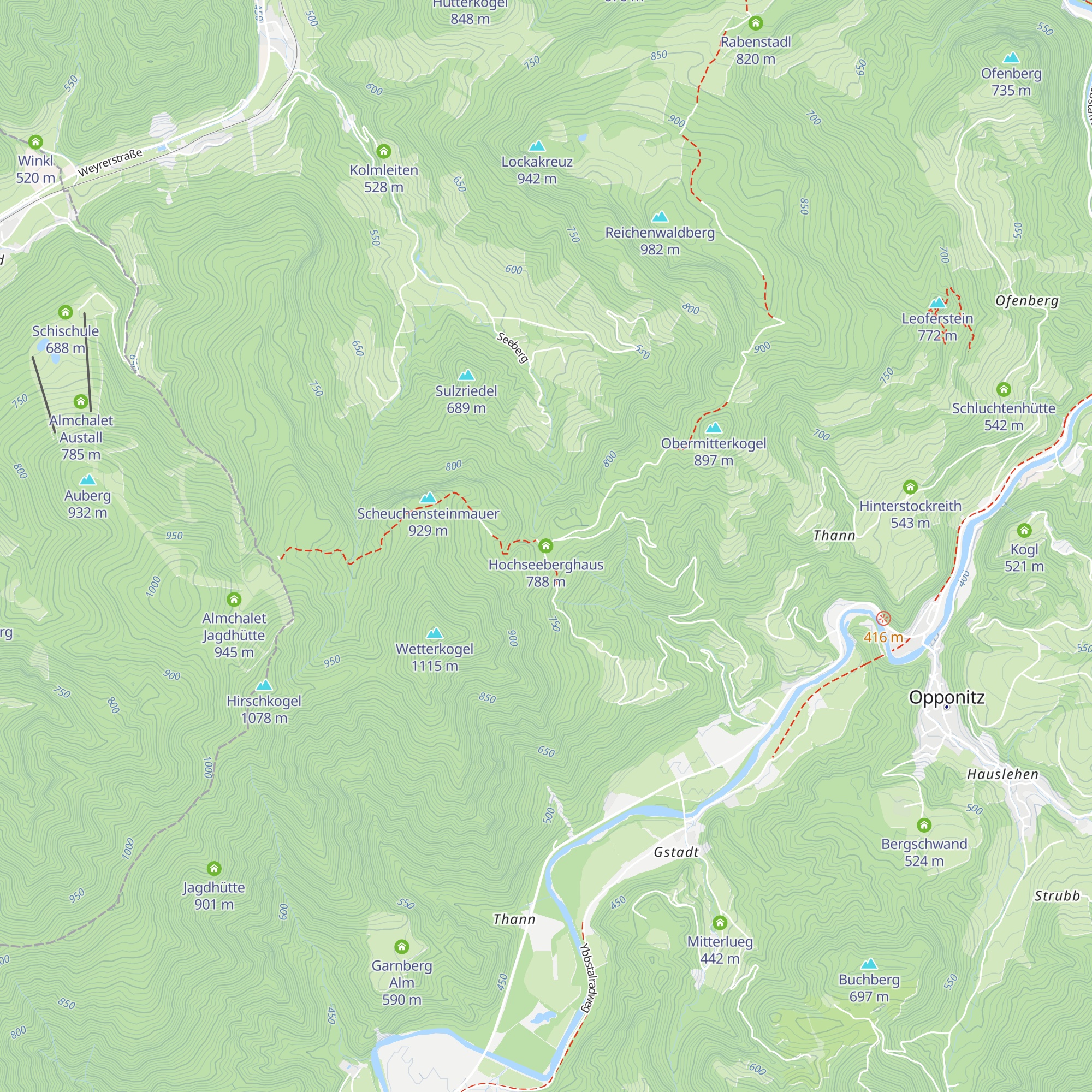 Hochseeberghaus map
