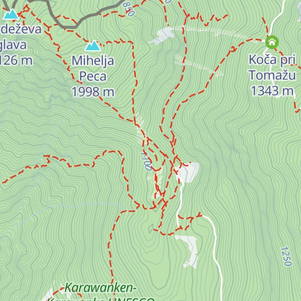 Map of Mala Peca