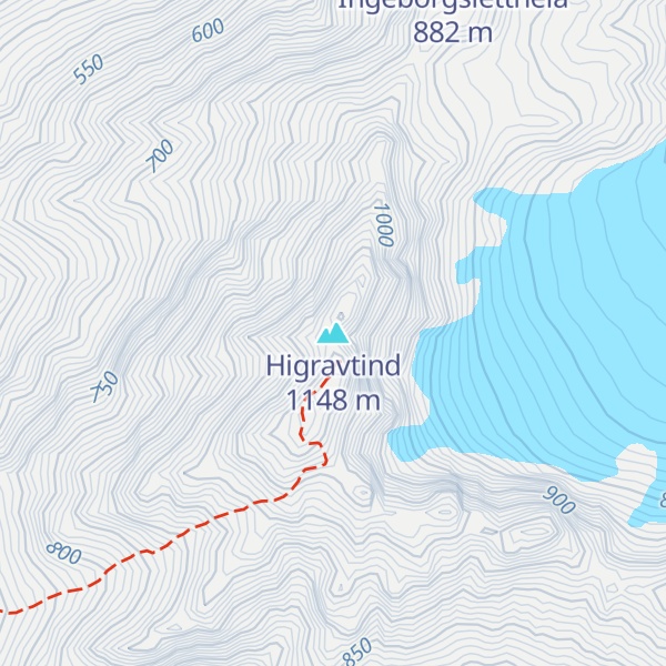 Map of Higravtind