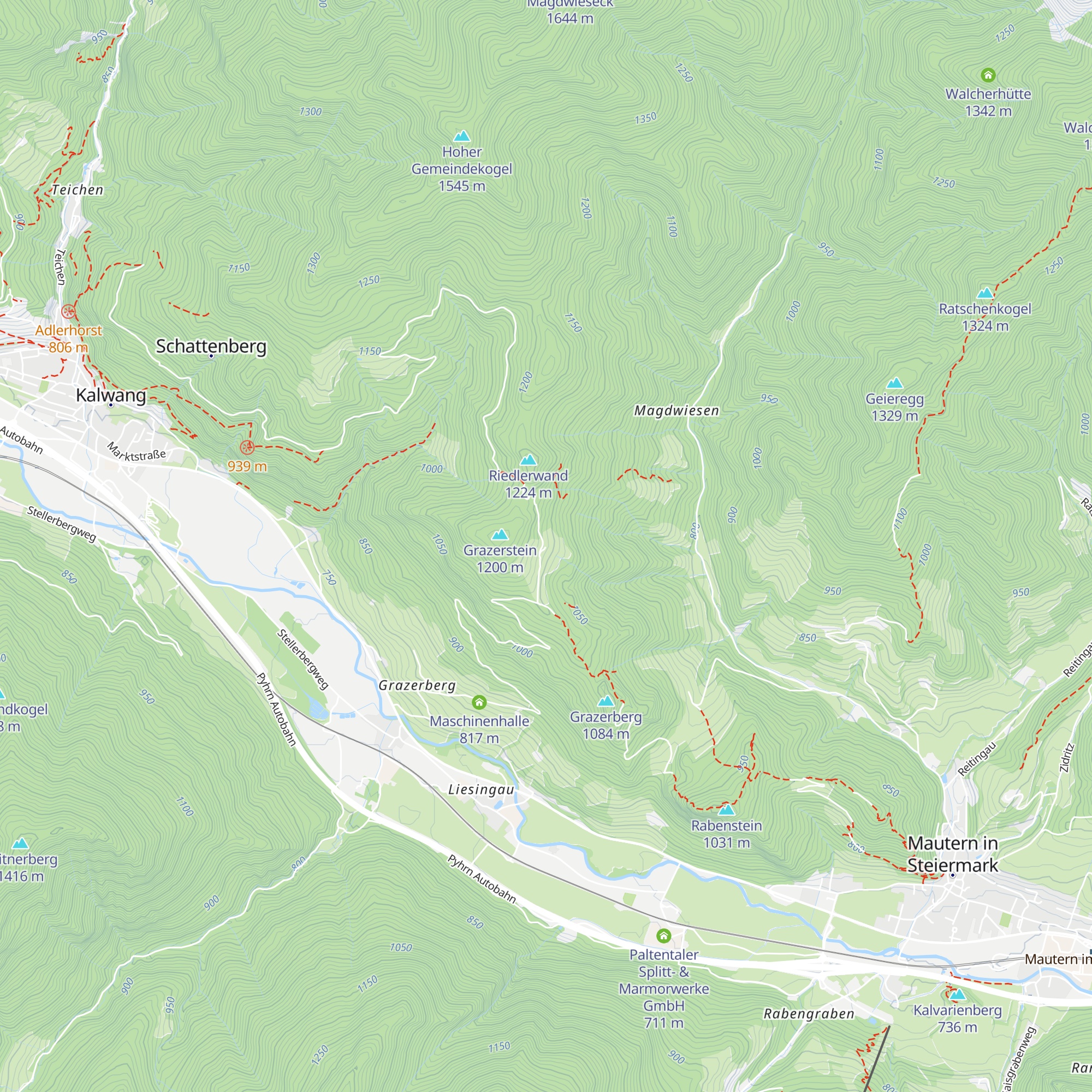 Aschbergeralm map