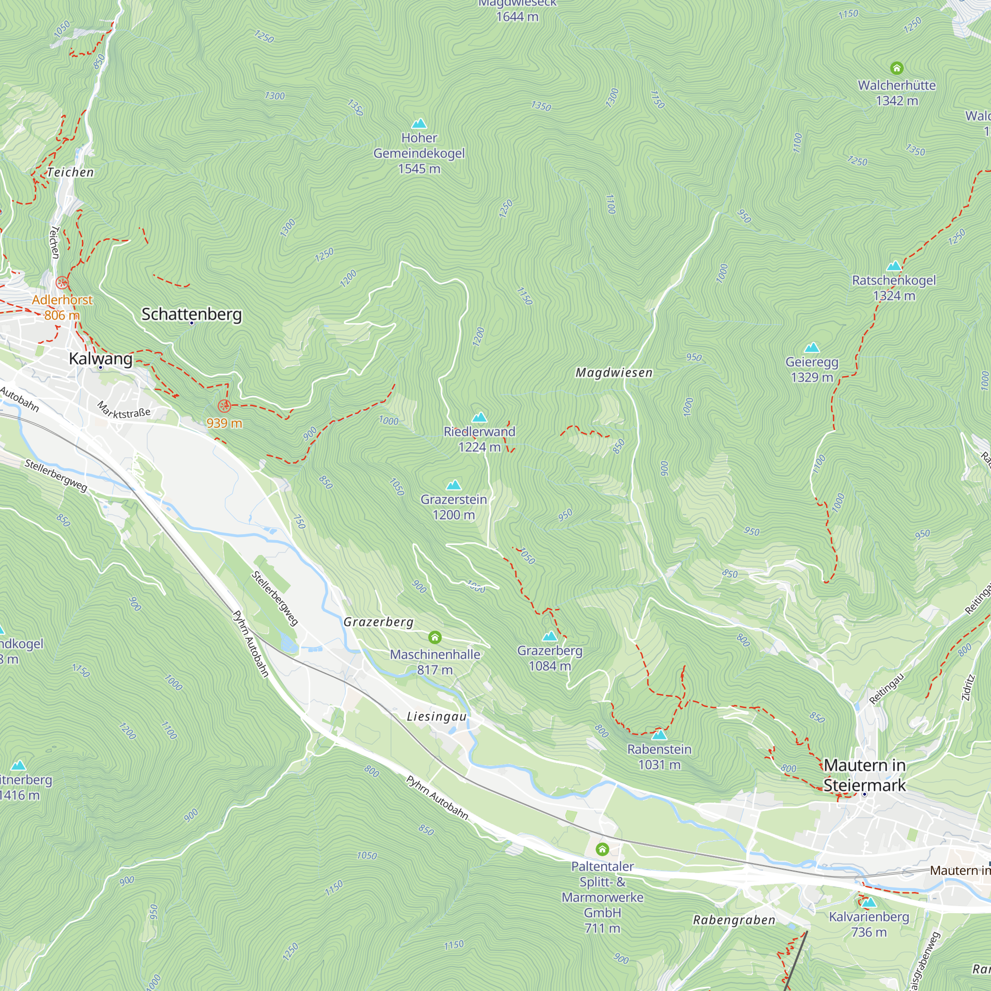 Aschbergeralm map