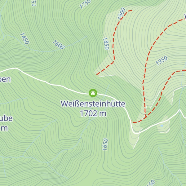 Map of Weißensteinhütte