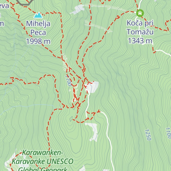 Map of Planinski dom na Peci